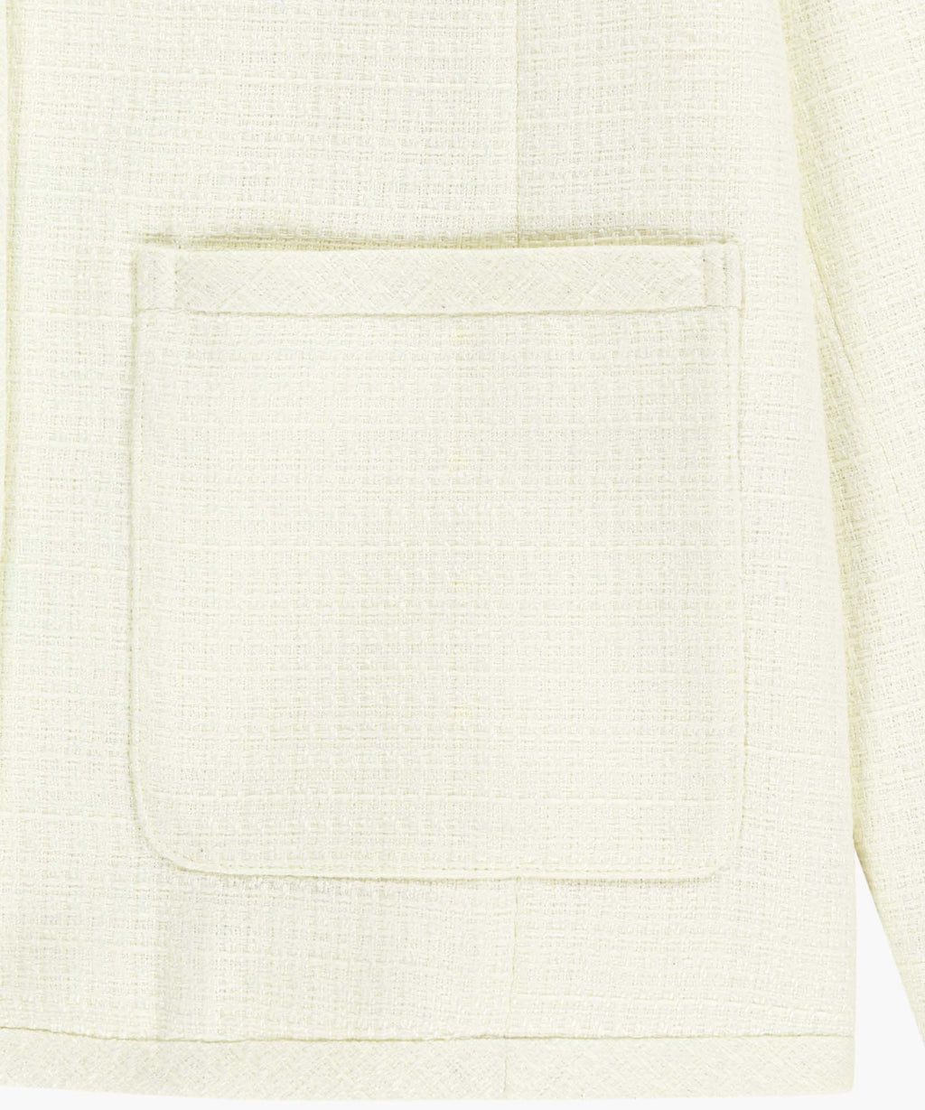 Marithe & Francois Girbaud - Tweed Round Neck Jacket (Ivory) product image 10 | TRAB K-Fashion Australia