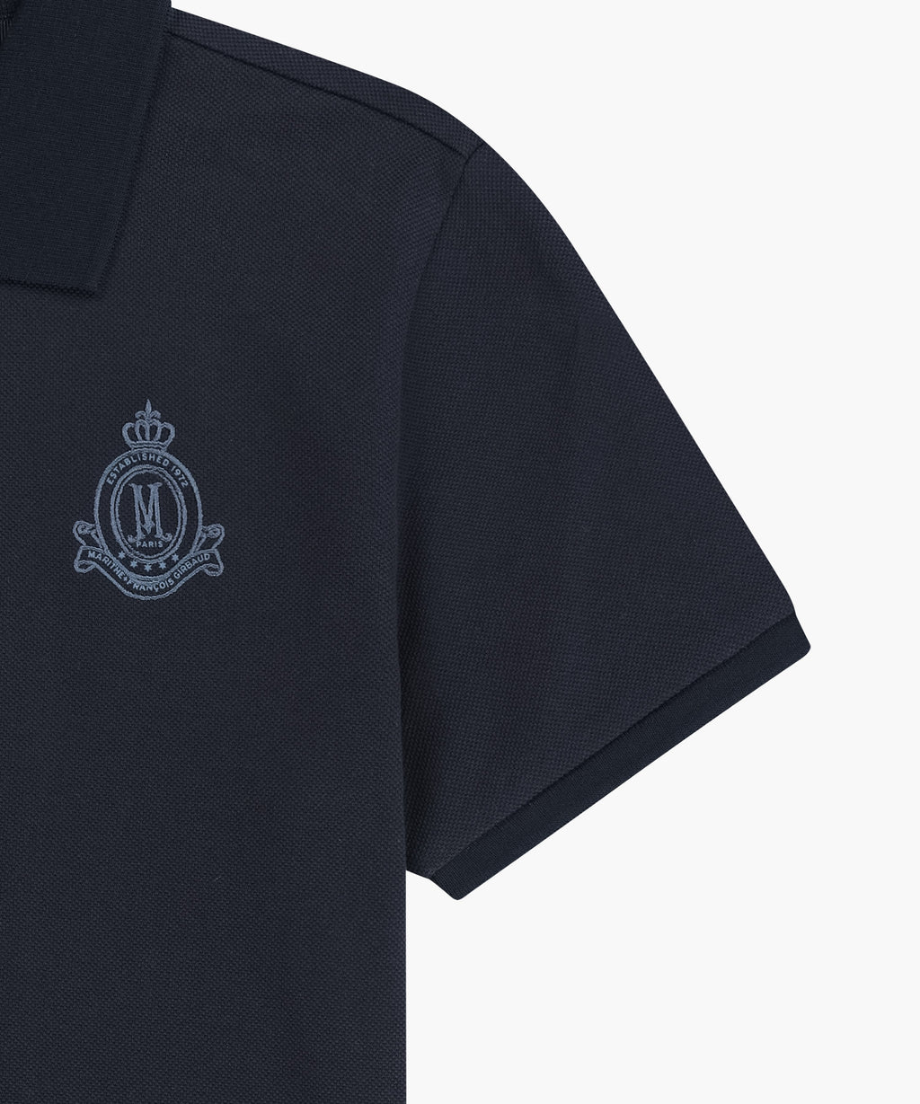 Marithe & Francois Girbaud - Emblem Pk Collar Tee (Navy) product image 10 | TRAB K-Fashion Australia