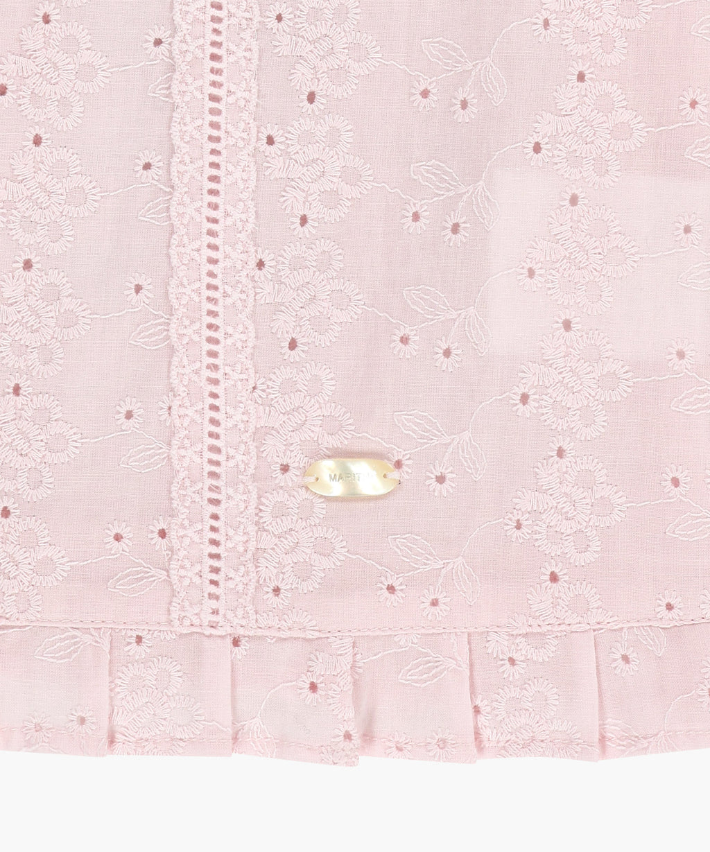 Marithe & Francois Girbaud - Puff Sleeve Lace Shirt (Light Pink) product image 10 | TRAB K-Fashion Australia
