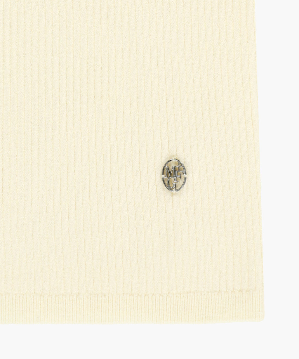 Marithe & Francois Girbaud - Lace Point Knit Vest (Ivory) product image 10 | TRAB K-Fashion Australia