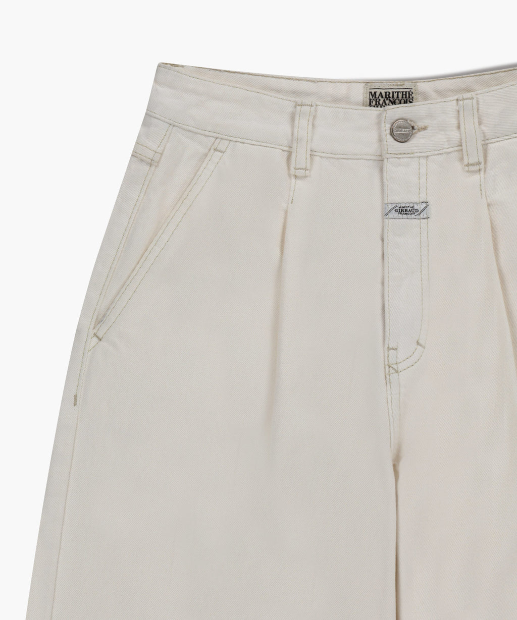 Marithe & Francois Girbaud - Low-waist Tuck Wide Denim Pants (Ecru) product image 11 | TRAB K-Fashion Australia