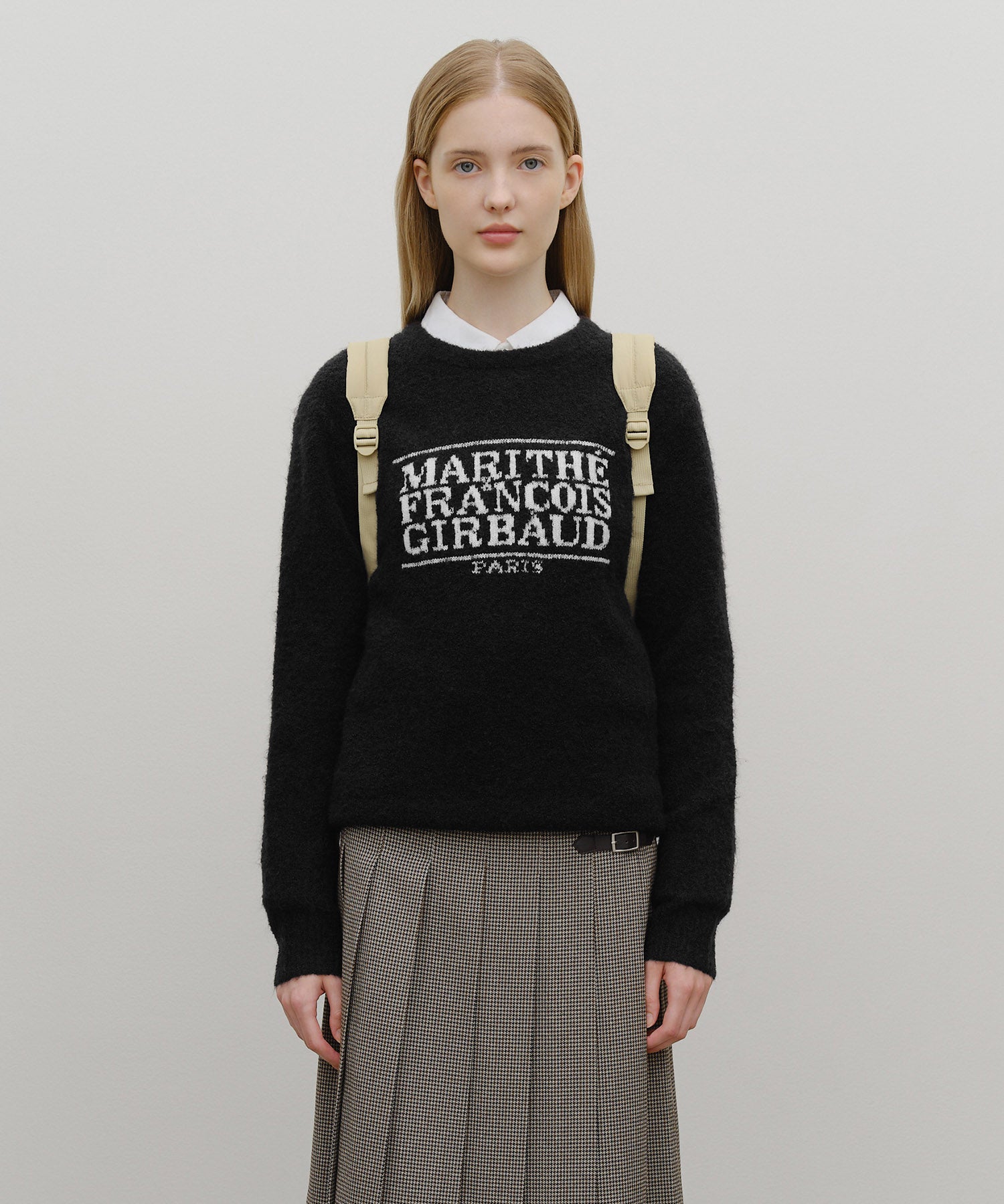 Marithe & Francois Girbaud - Classic Logo Padding Backpack (Beige) product image 10 | TRAB K-Fashion Australia