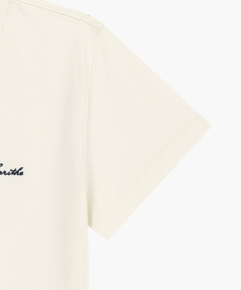 Marithe & Francois Girbaud - Small Lettering Slim Crop Tee (Ivory) product image 10 | TRAB K-Fashion Australia