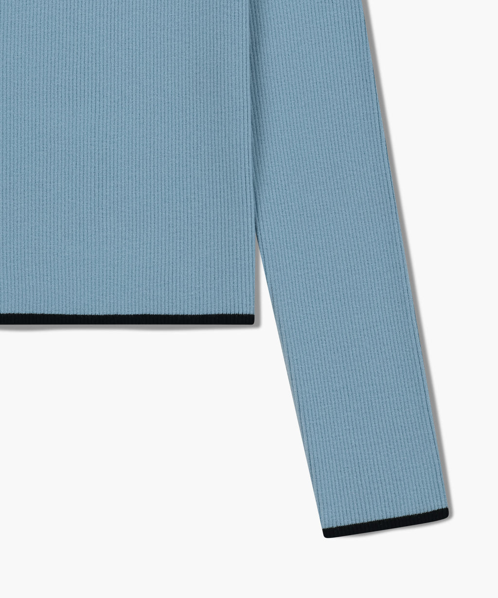 Marithe & Francois Girbaud - Color Point Square Neck Knit Pullover (Sky Blue) product image 10 | TRAB K-Fashion Australia
