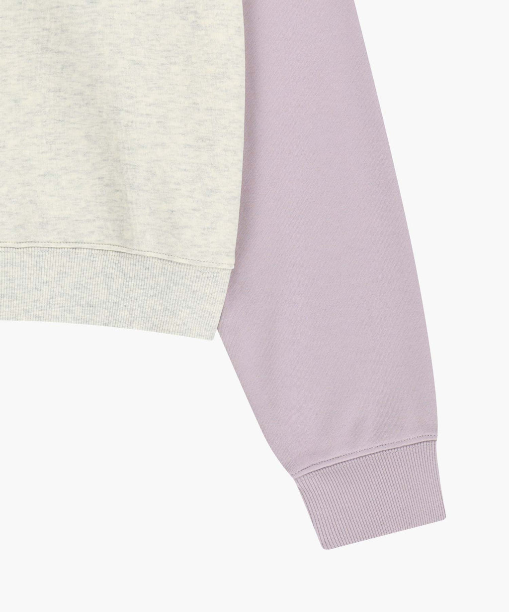 Marithe & Francois Girbaud - Block Classic Logo Raglan Crop Sweatshirt (Light Purple) product image 10 | TRAB K-Fashion Australia