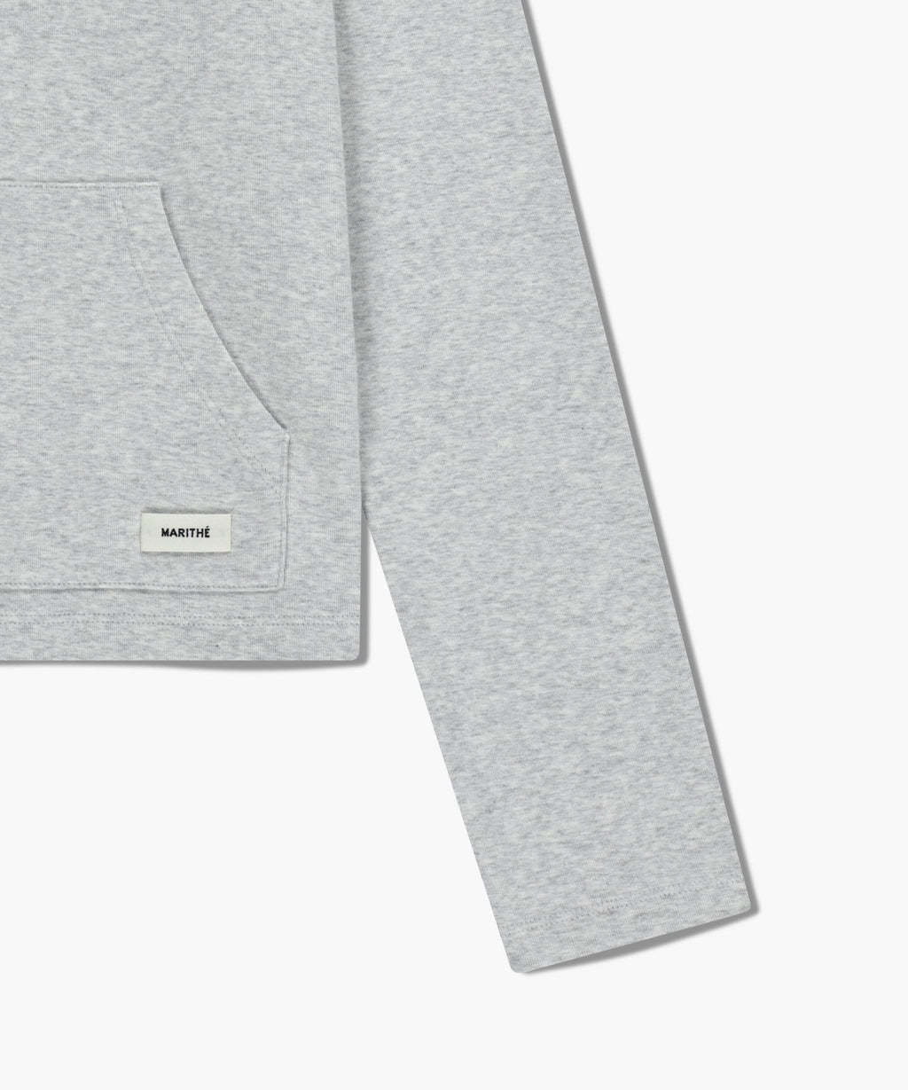 Marithe & Francois Girbaud - Basic Hoodie Long Sleeve (Light Heather Gray) product image 10 | TRAB K-Fashion Australia