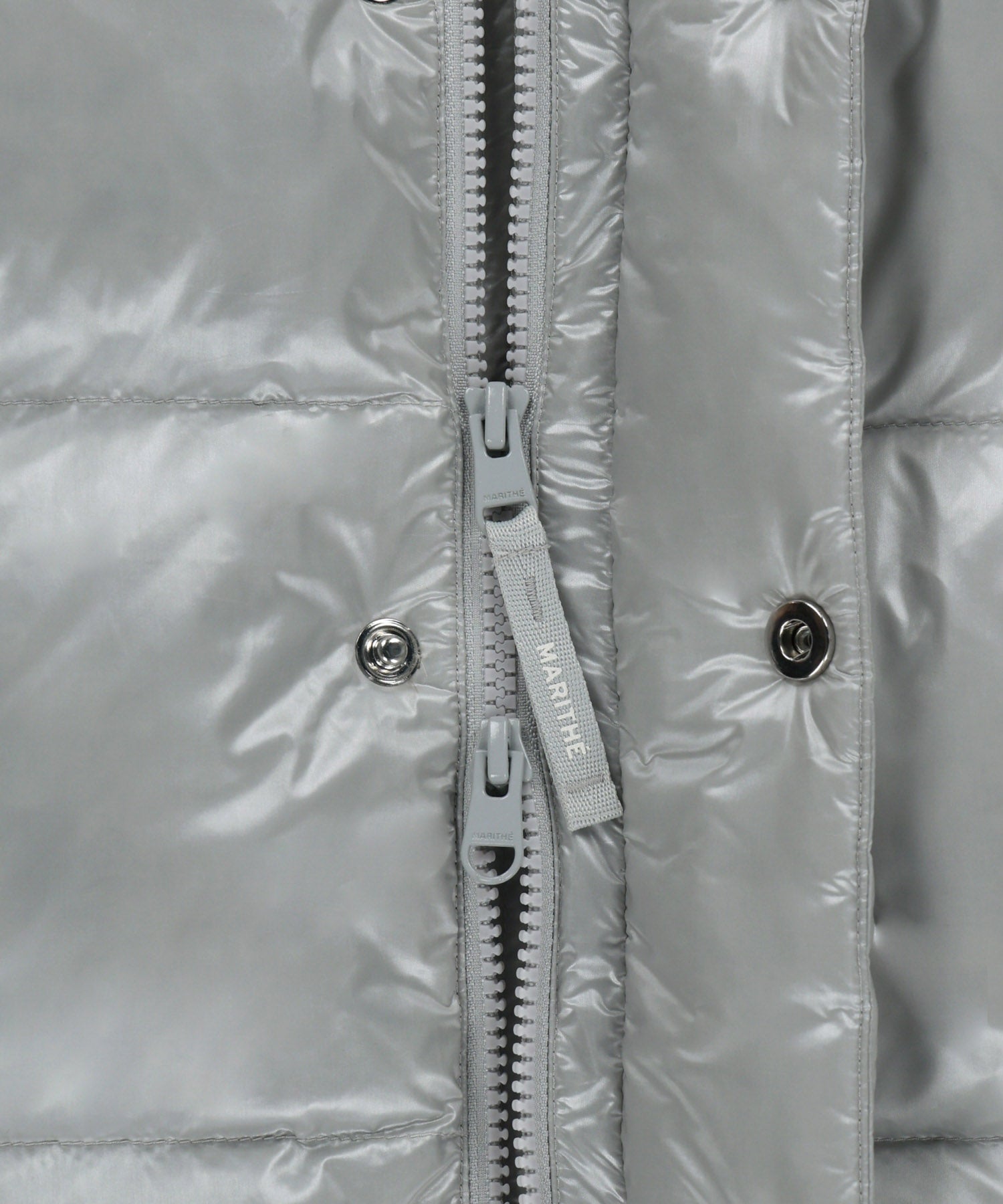 Marithe & Francois Girbaud - Glossy Down Jacket (Light Gray) product image 10 | TRAB K-Fashion Australia