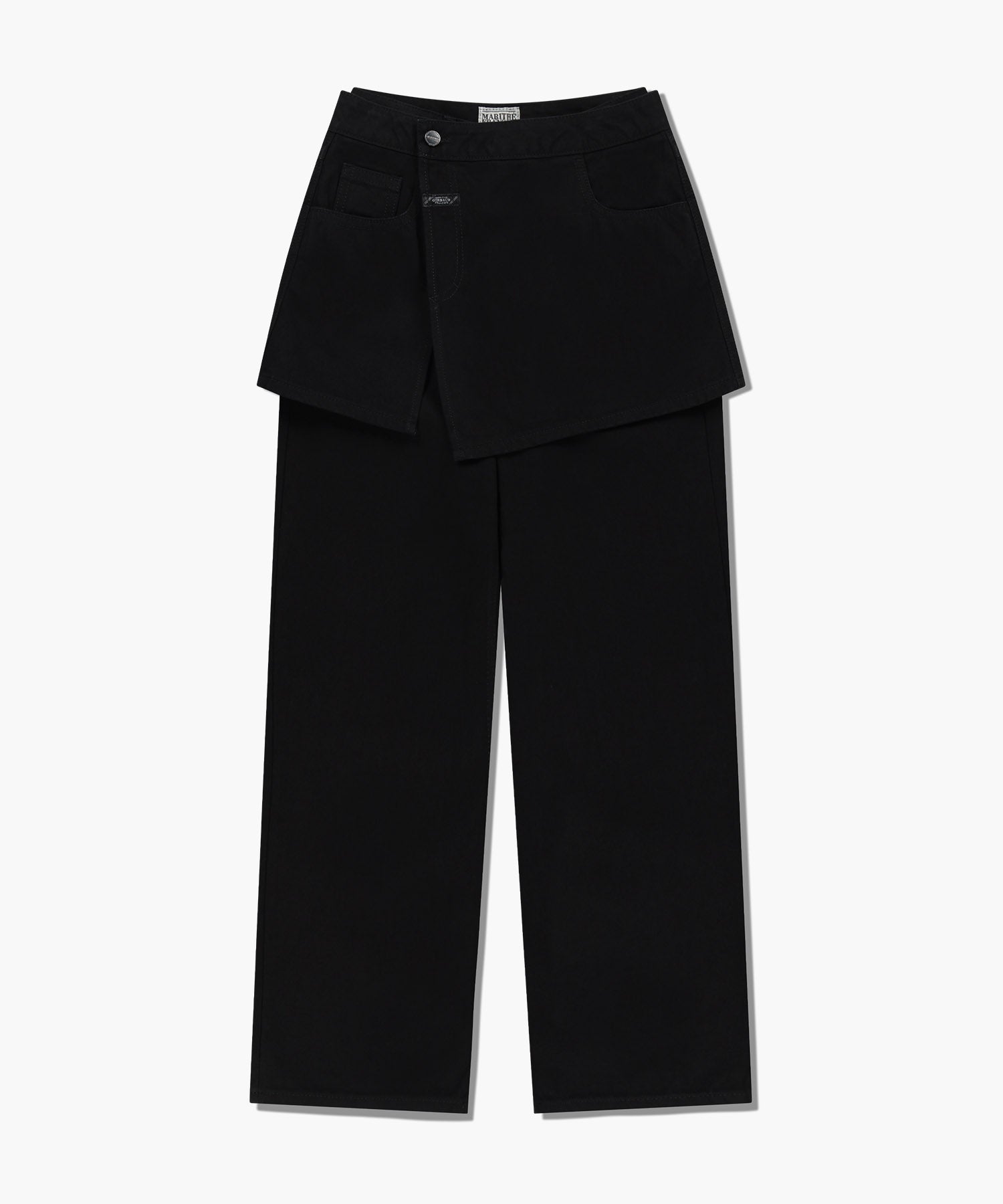 Marithe & Francois Girbaud - Skirt Layered Denim Pants (Black) product image 10 | TRAB K-Fashion Australia