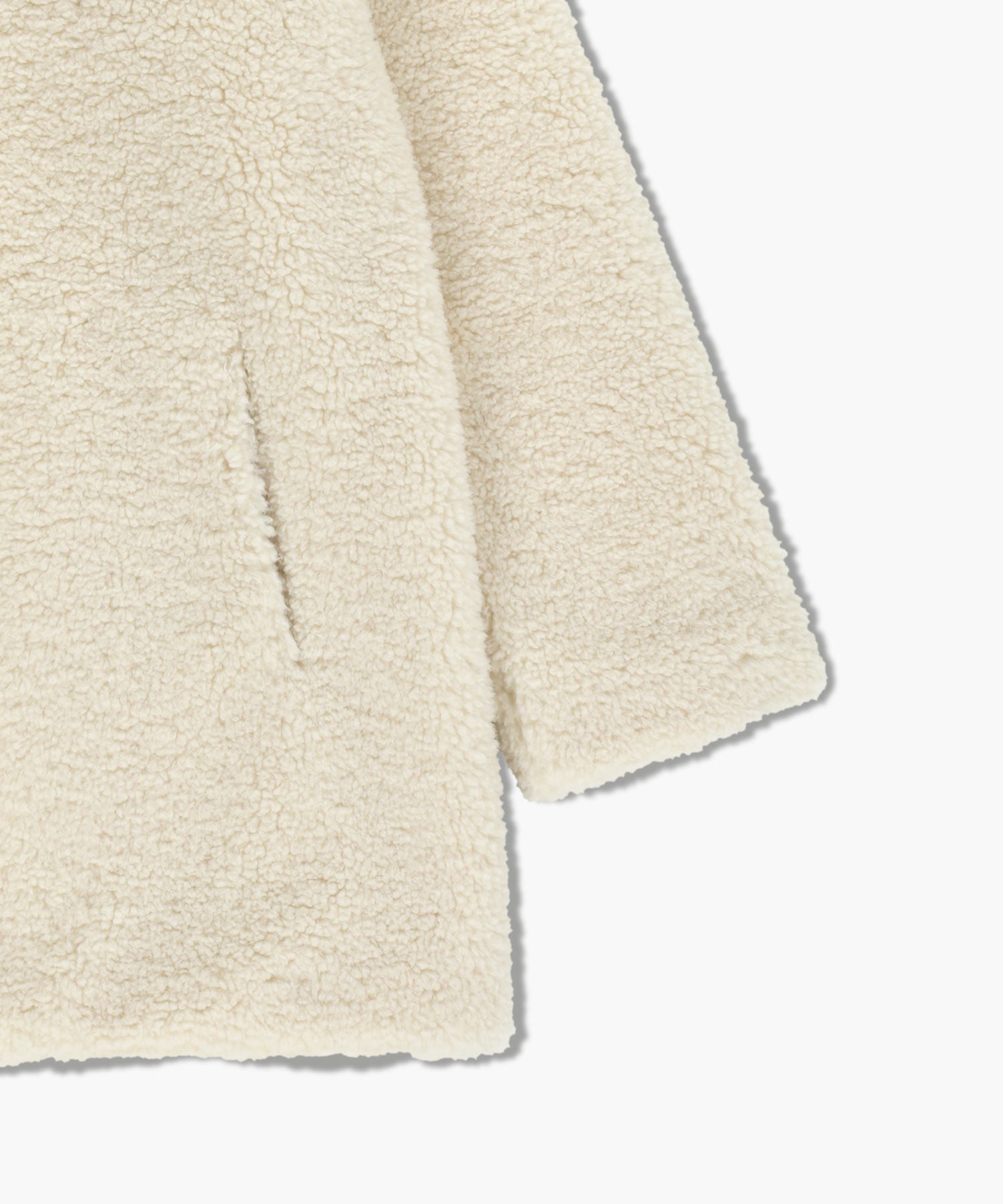 Marithe & Francois Girbaud - Mid Shearling Fur Coat (Ivory) product image 12 | TRAB K-Fashion Australia