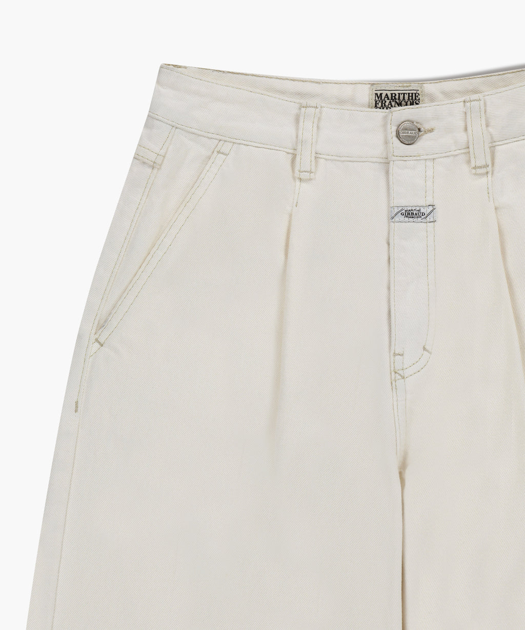 Marithe & Francois Girbaud - Low-waist Tuck Wide Denim Pants (Ecru) product image 12 | TRAB K-Fashion Australia