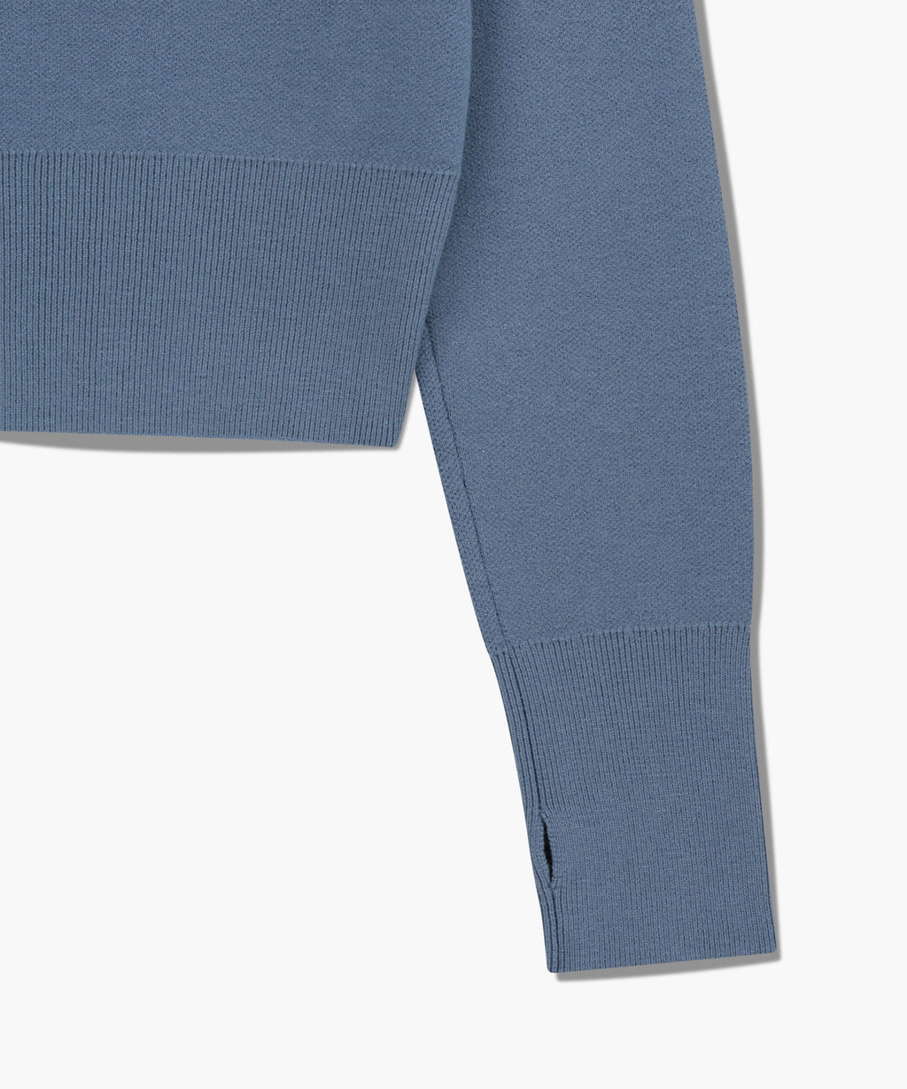 Marithe & Francois Girbaud - Classic Logo Crop Knit (Ash Blue) product image 10 | TRAB K-Fashion Australia