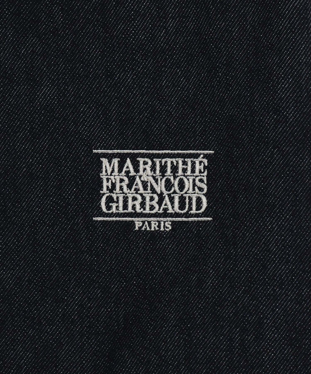 Marithe & Francois Girbaud - Classic Logo Embroidery Denim Varsity Jacket (Navy) product image 10 | TRAB K-Fashion Australia