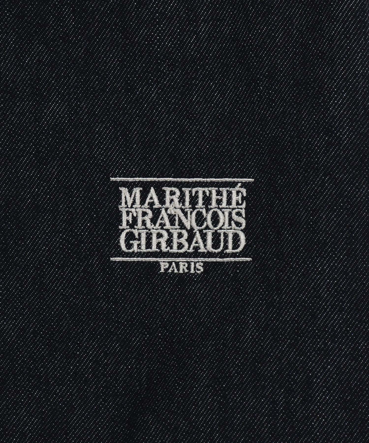 Marithe & Francois Girbaud - Classic Logo Embroidery Denim Varsity Jacket (Navy) product image 10 | TRAB K-Fashion Australia