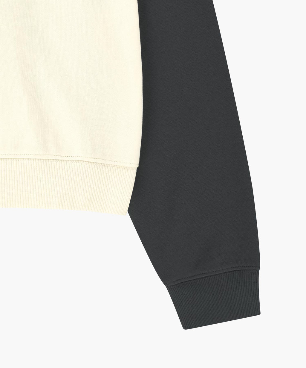 Marithe & Francois Girbaud - Block Classic Logo Raglan Crop Sweatshirt (Charcoal) product image 10 | TRAB K-Fashion Australia