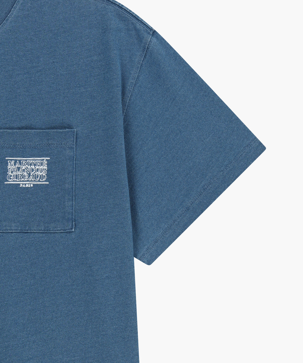 Marithe & Francois Girbaud - [Pre-order – Ships 23 Jun] Doodle Classic Logo Pocket Tee (Blue) product image 10 | TRAB K-Fashion Australia