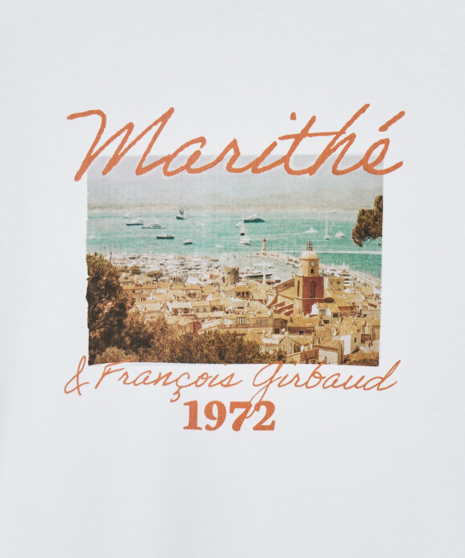 Marithe & Francois Girbaud - Summer Beach Collage Graphic Half Tee (White) product image 14 | TRAB K-Fashion Australia