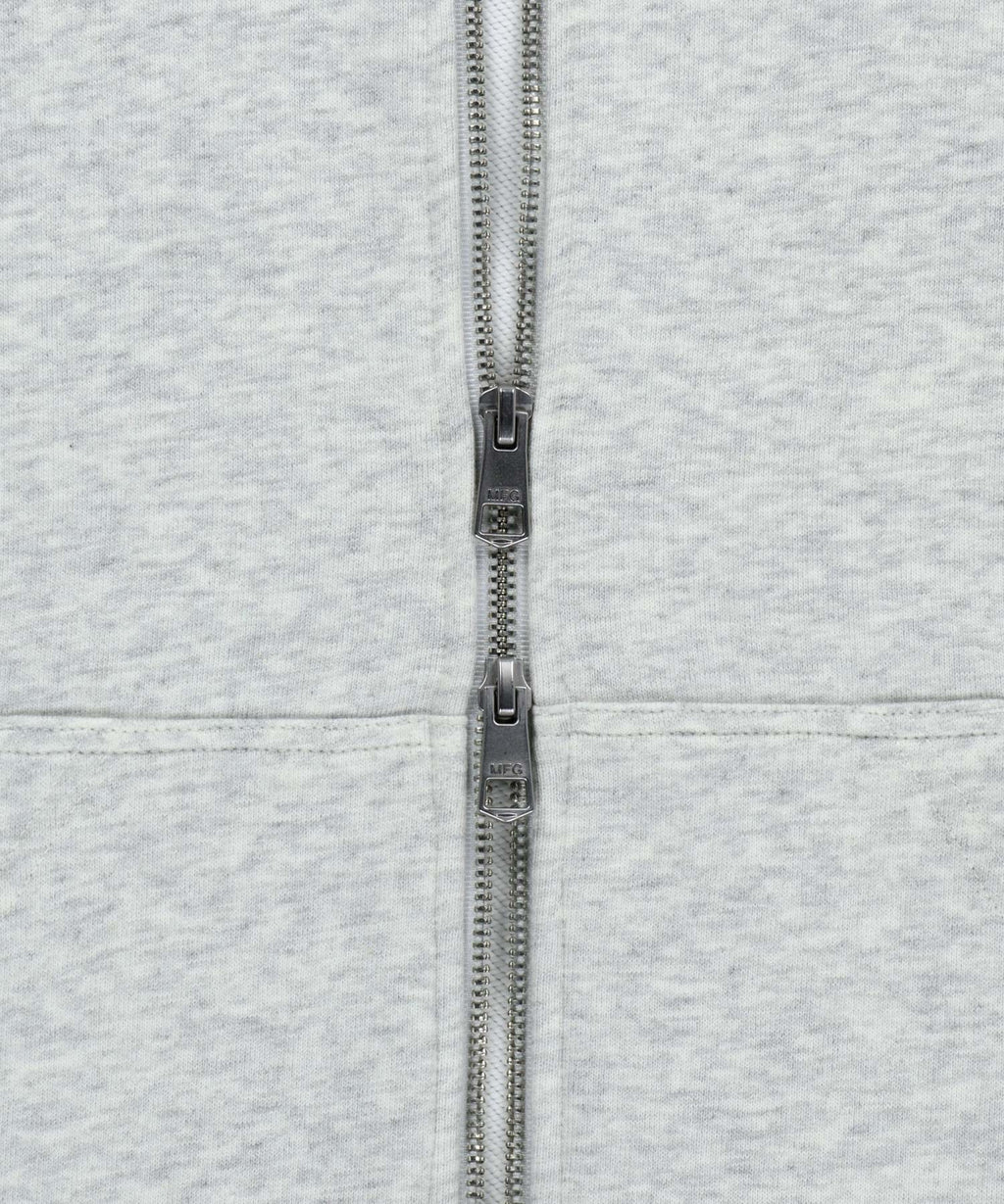 Marithe & Francois Girbaud - Big College Logo Graphic Hoodie Zipup (Light Heather Gray) product image 10 | TRAB K-Fashion Australia