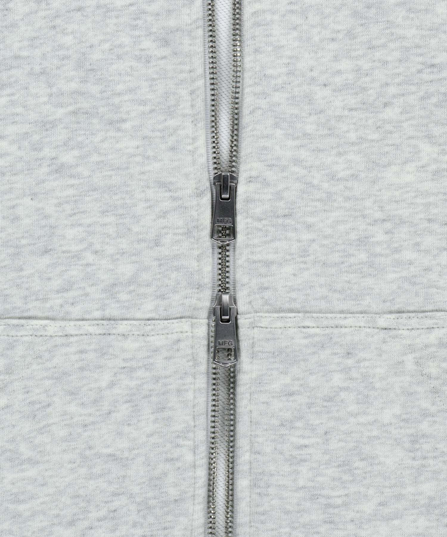 Marithe & Francois Girbaud - Big College Logo Graphic Hoodie Zipup (Light Heather Gray) product image 10 | TRAB K-Fashion Australia