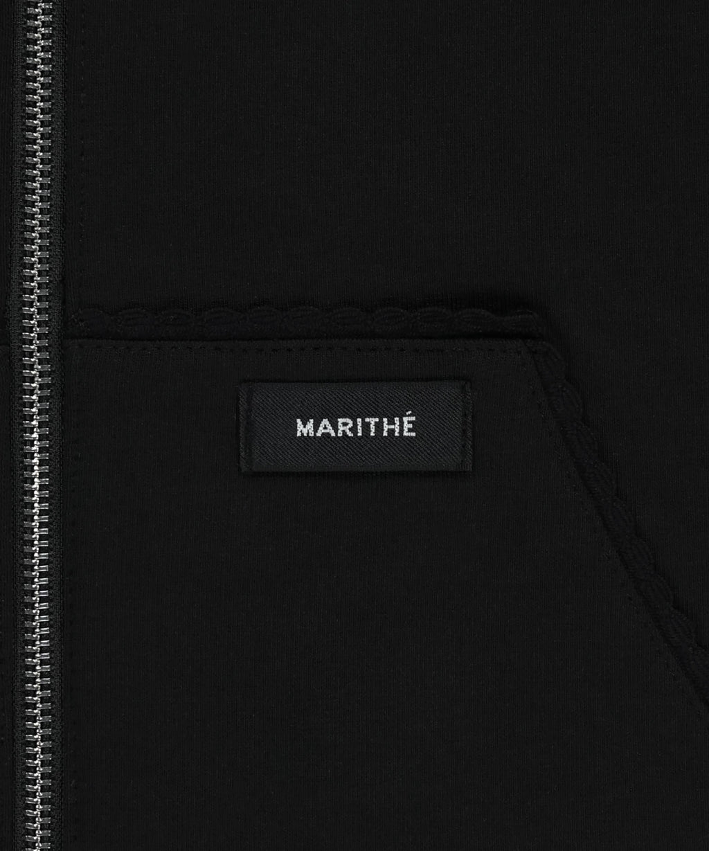 Marithe & Francois Girbaud - Slim Fit Crop Hoodie Zipup (Black) product image 10 | TRAB K-Fashion Australia