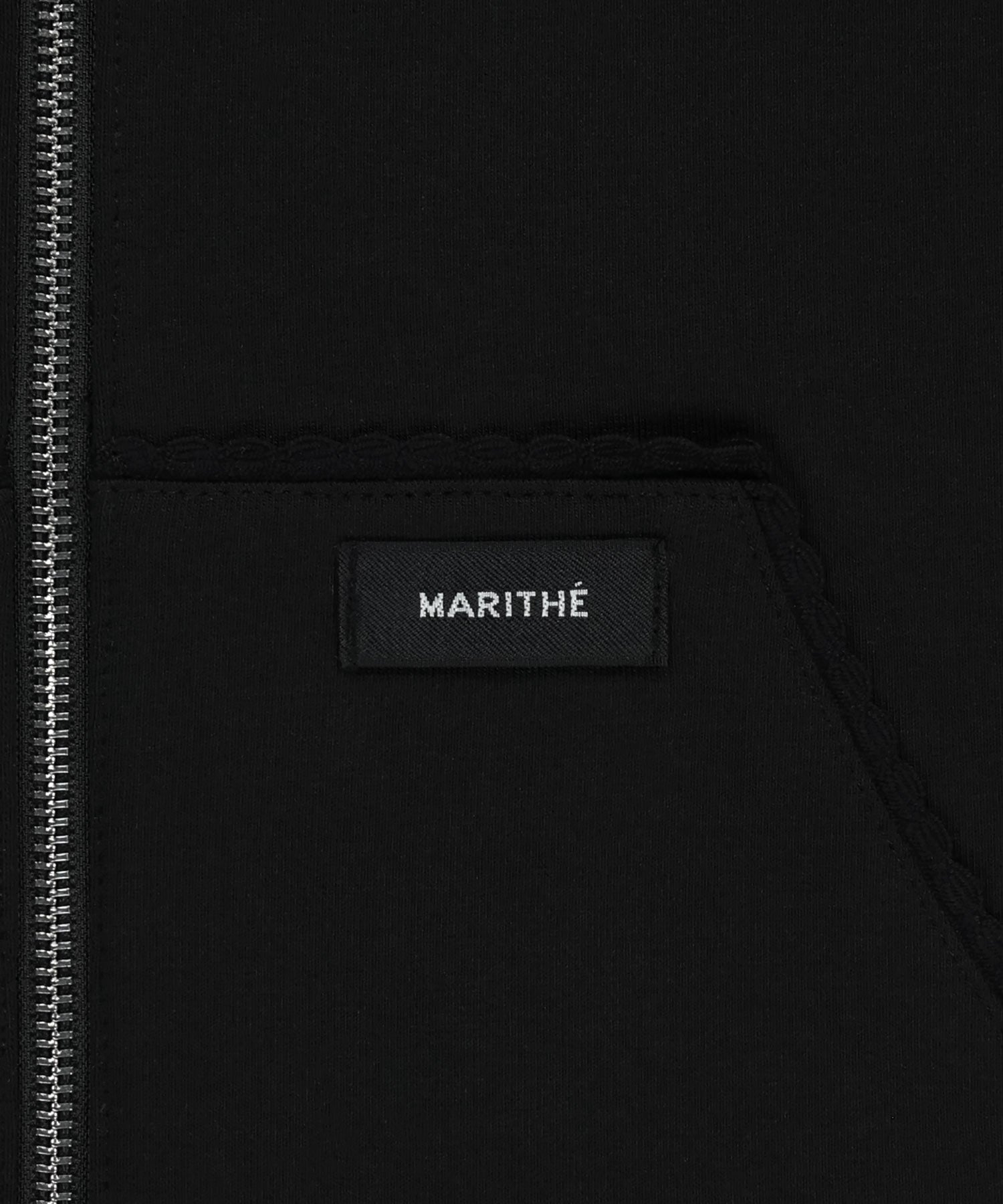 Marithe & Francois Girbaud - Slim Fit Crop Hoodie Zipup (Black) product image 10 | TRAB K-Fashion Australia