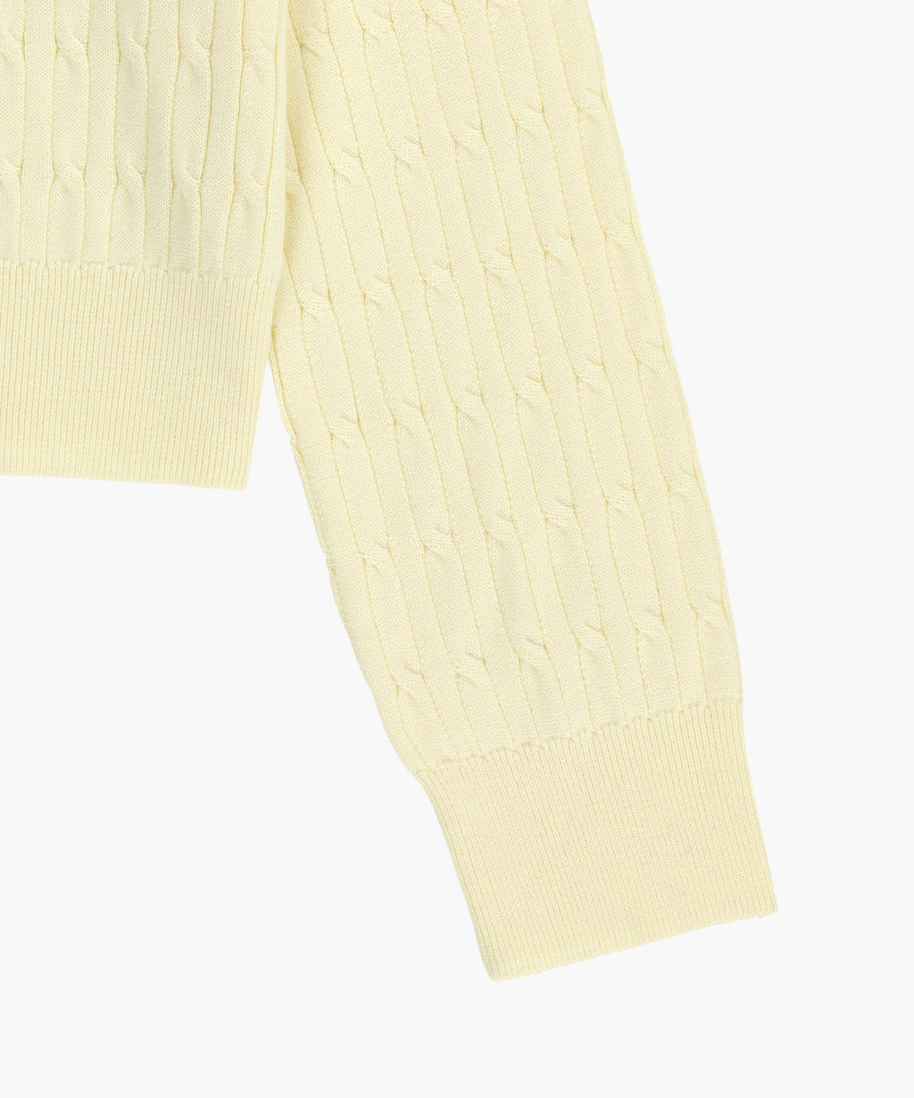 Marithe & Francois Girbaud - Cable Knit Cardigan (Ivory) product image 10 | TRAB K-Fashion Australia