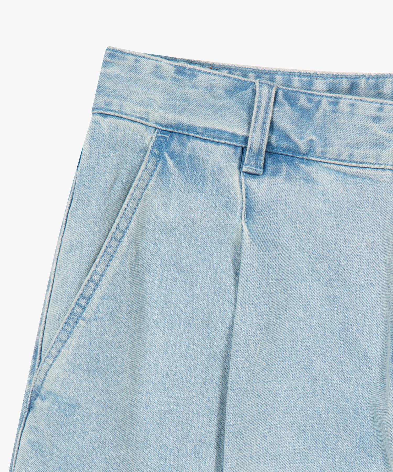 Marithe & Francois Girbaud - New M Low-waist Tuck Wide Denim Pants (Light Blue) product image 9 | TRAB K-Fashion Australia