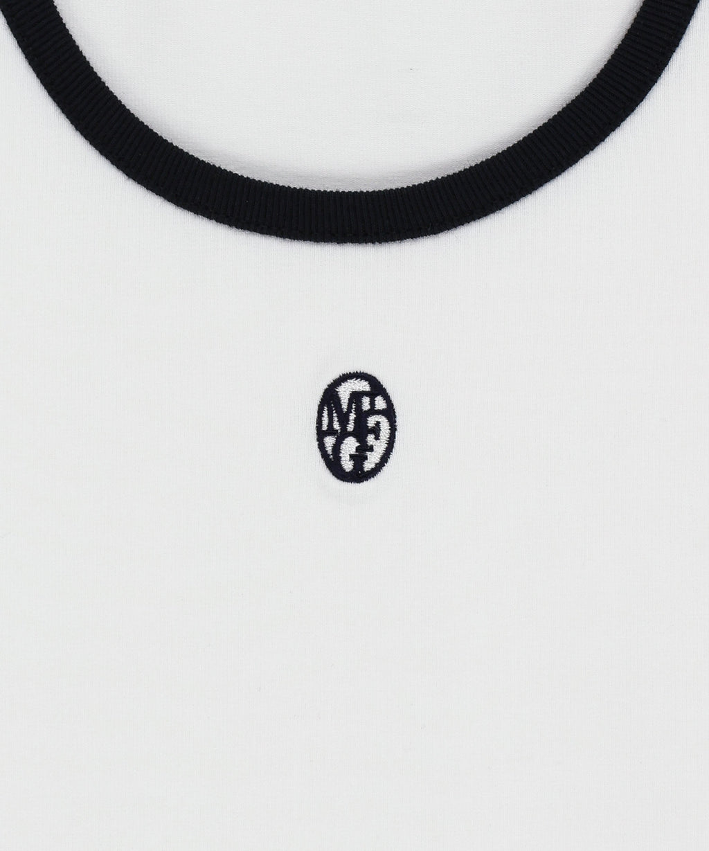 Marithe & Francois Girbaud - Deep Neck Ringer Tee (White) product image 9 | TRAB K-Fashion Australia