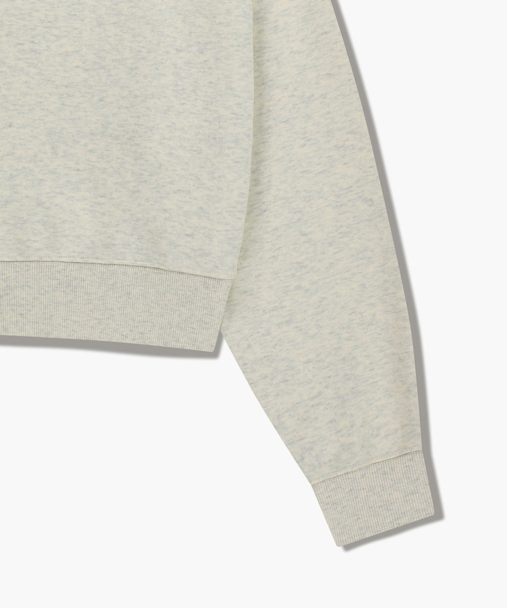 Marithe & Francois Girbaud - Small Classic Logo Crop Sweatshirt (Oatmeal) product image 10 | TRAB K-Fashion Australia