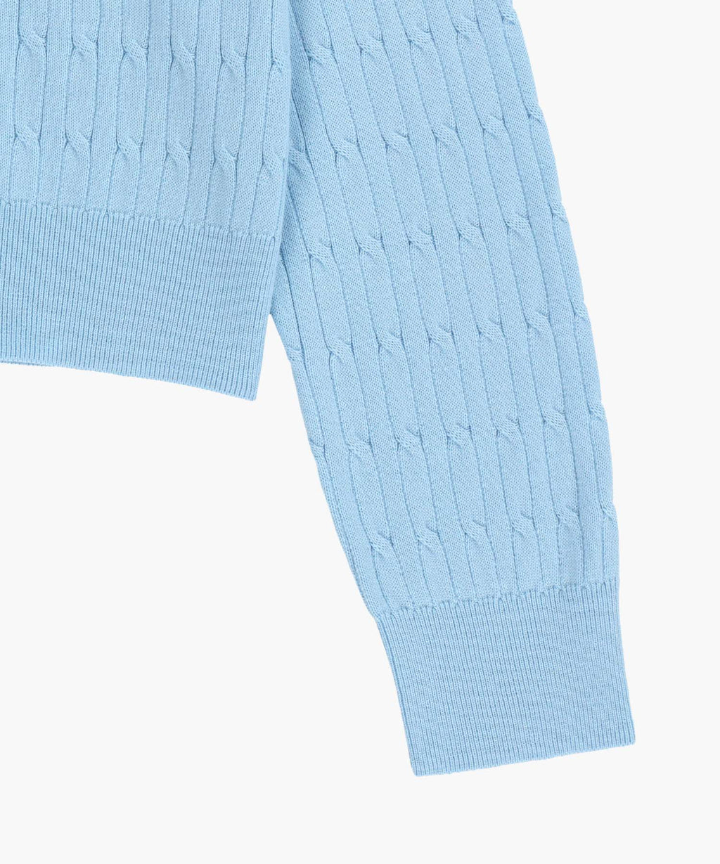 Marithe & Francois Girbaud - Cable Knit Cardigan (Sky Blue) product image 9 | TRAB K-Fashion Australia