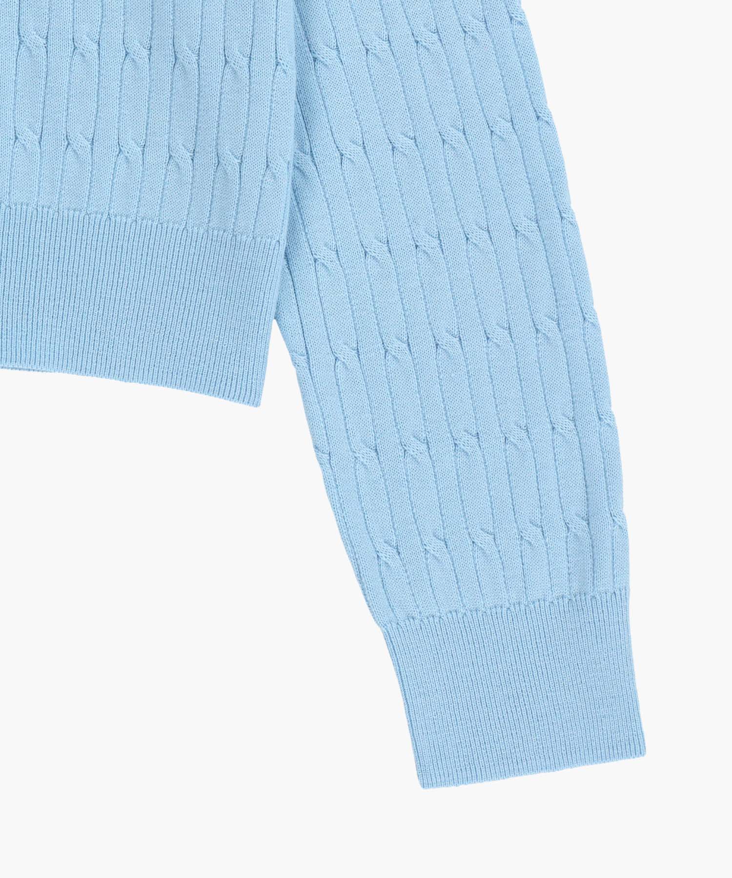 Marithe & Francois Girbaud - Cable Knit Cardigan (Sky Blue) product image 9 | TRAB K-Fashion Australia