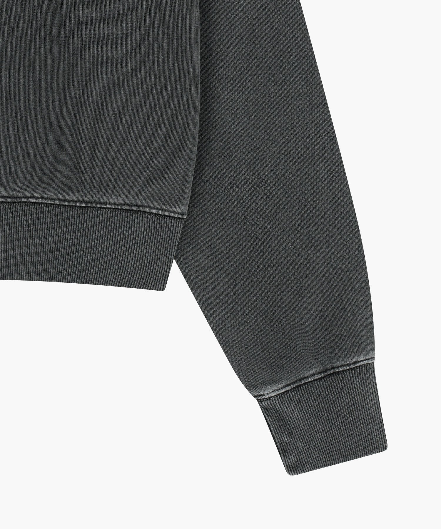 Marithe & Francois Girbaud - Shadow Classic Logo Dyeing Crop Hoodie (Charcoal) product image 9 | TRAB K-Fashion Australia