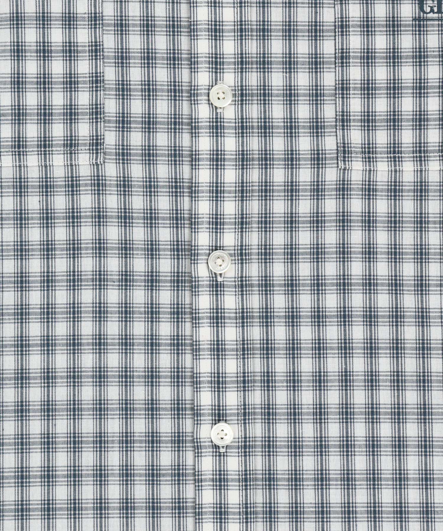 Marithe & Francois Girbaud - Check Half Sleeve Shirt (Ivory) product image 10 | TRAB K-Fashion Australia