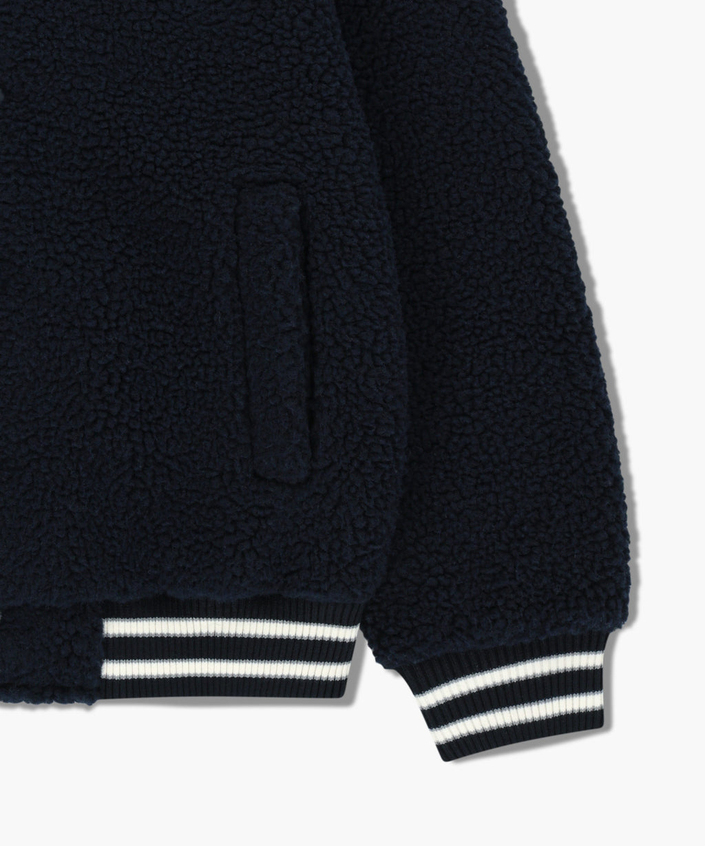 Marithe & Francois Girbaud - Fleece Varsity Jacket (Navy) product image 10 | TRAB K-Fashion Australia