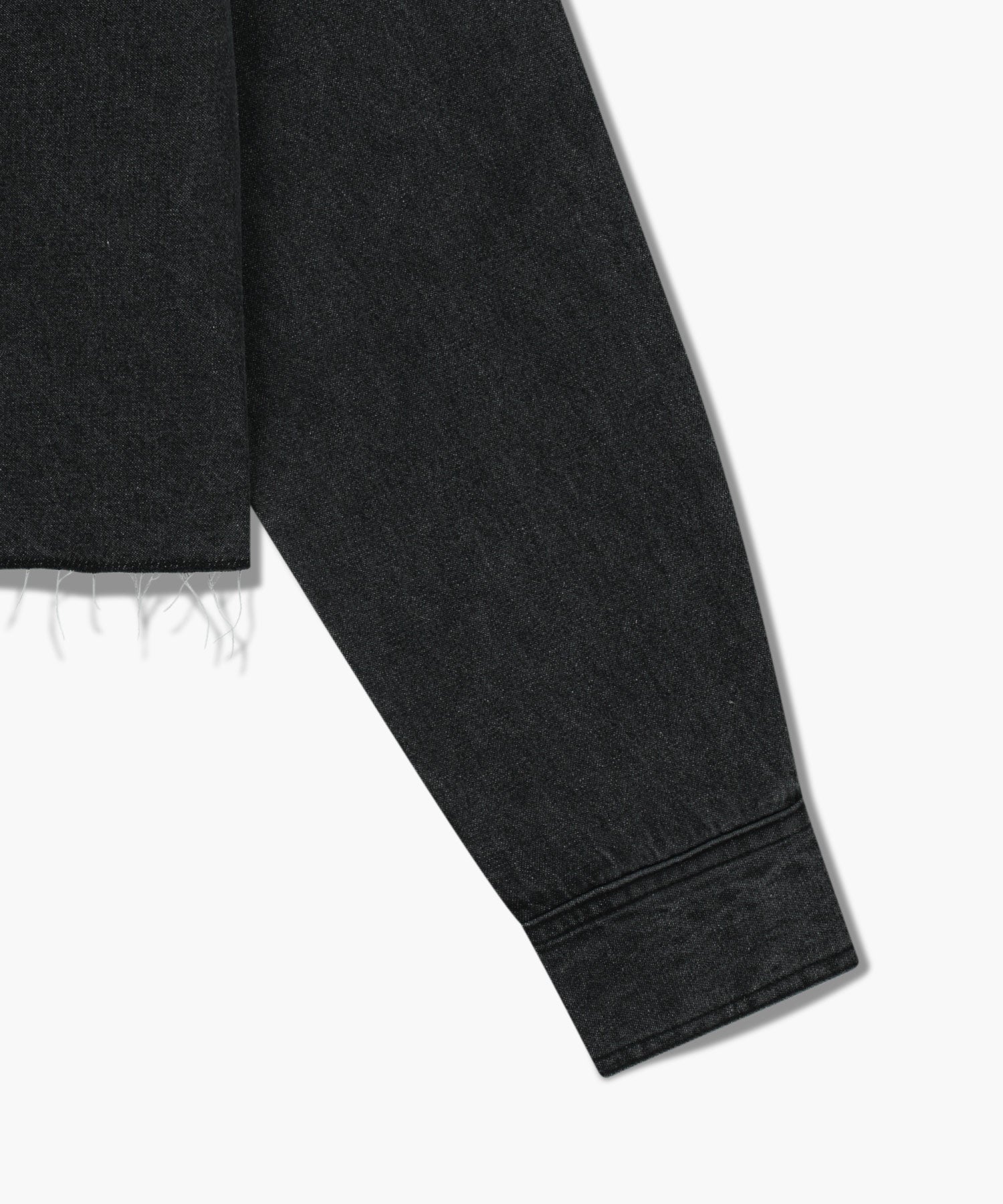 Marithe & Francois Girbaud - Heritage Lettering Logo Denim Crop Shirt (Black) product image 10 | TRAB K-Fashion Australia