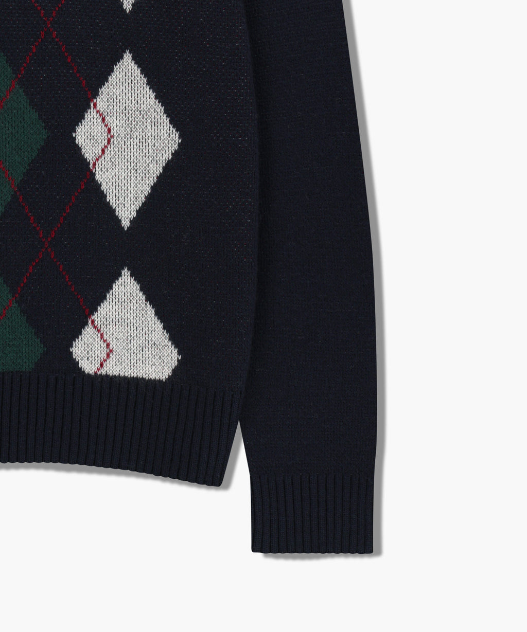 Marithe & Francois Girbaud - Argyle Jqd Knit Pullover (Navy) product image 10 | TRAB K-Fashion Australia