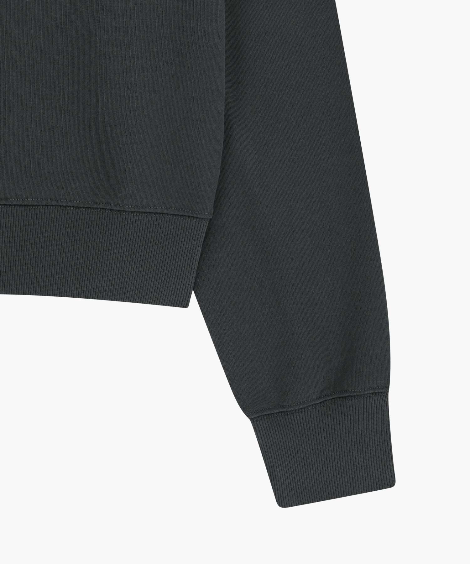 Marithe & Francois Girbaud - Flower Classic Logo Crop Sweatshirt (Charcoal) product image 10 | TRAB K-Fashion Australia