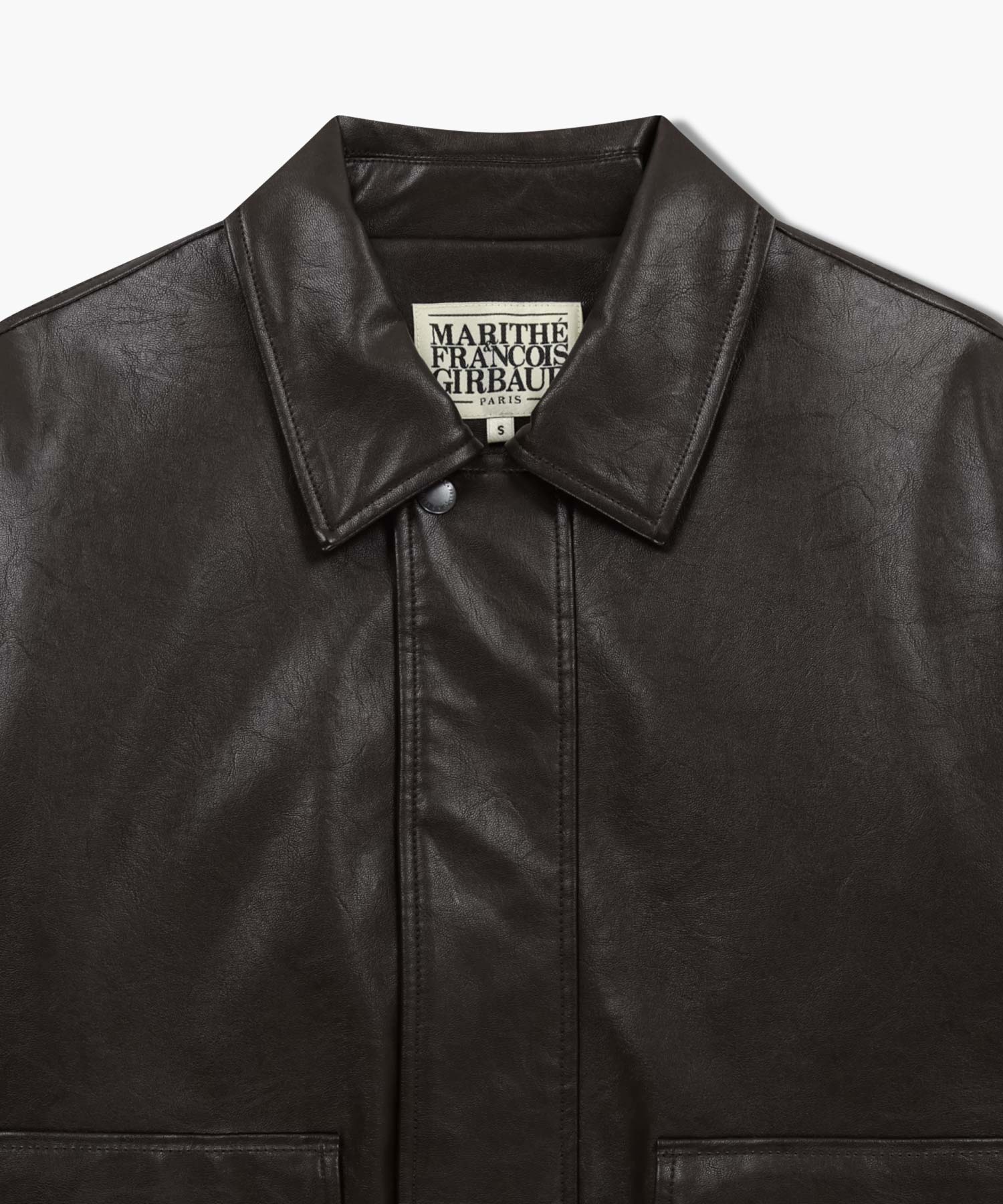 Marithe & Francois Girbaud - Faux Leather Padded Jacket (Brown) product image 12 | TRAB K-Fashion Australia