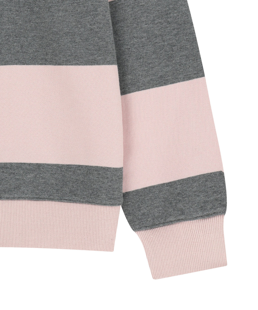 Marithe & Francois Girbaud - Small Classic Logo Rugby Stripe Sweatshirt (Light Pink) product image 10 | TRAB K-Fashion Australia
