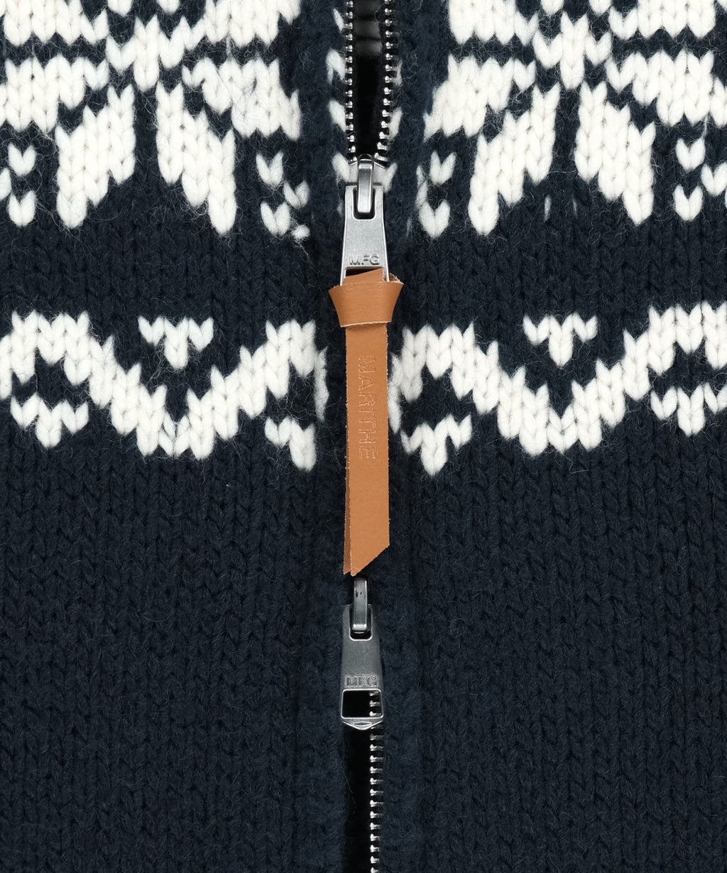 Marithe & Francois Girbaud - Nordic Cowichan Cardigan (Navy) product image 10 | TRAB K-Fashion Australia