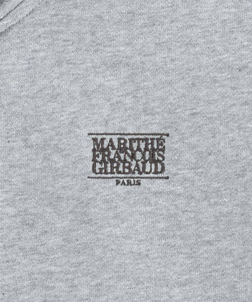 Marithe & Francois Girbaud - Small Classic Logo Half Zipup Crop Sweatshirt (Heather Gray) product image 10 | TRAB K-Fashion Australia