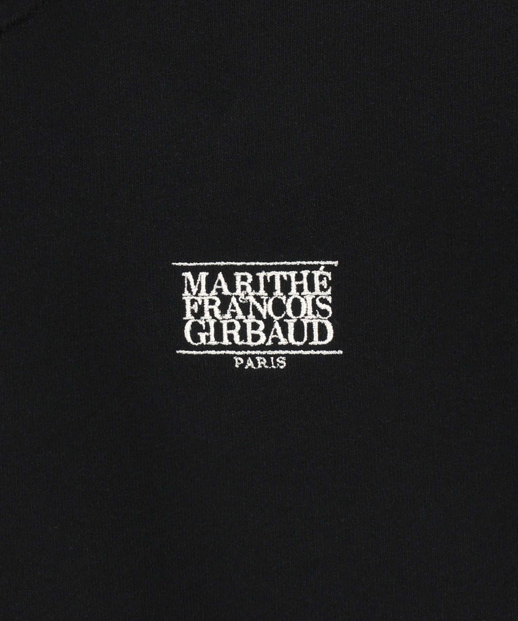 Marithe & Francois Girbaud - Small Classic Logo Half Zipup Crop Sweatshirt (Black) product image 10 | TRAB K-Fashion Australia