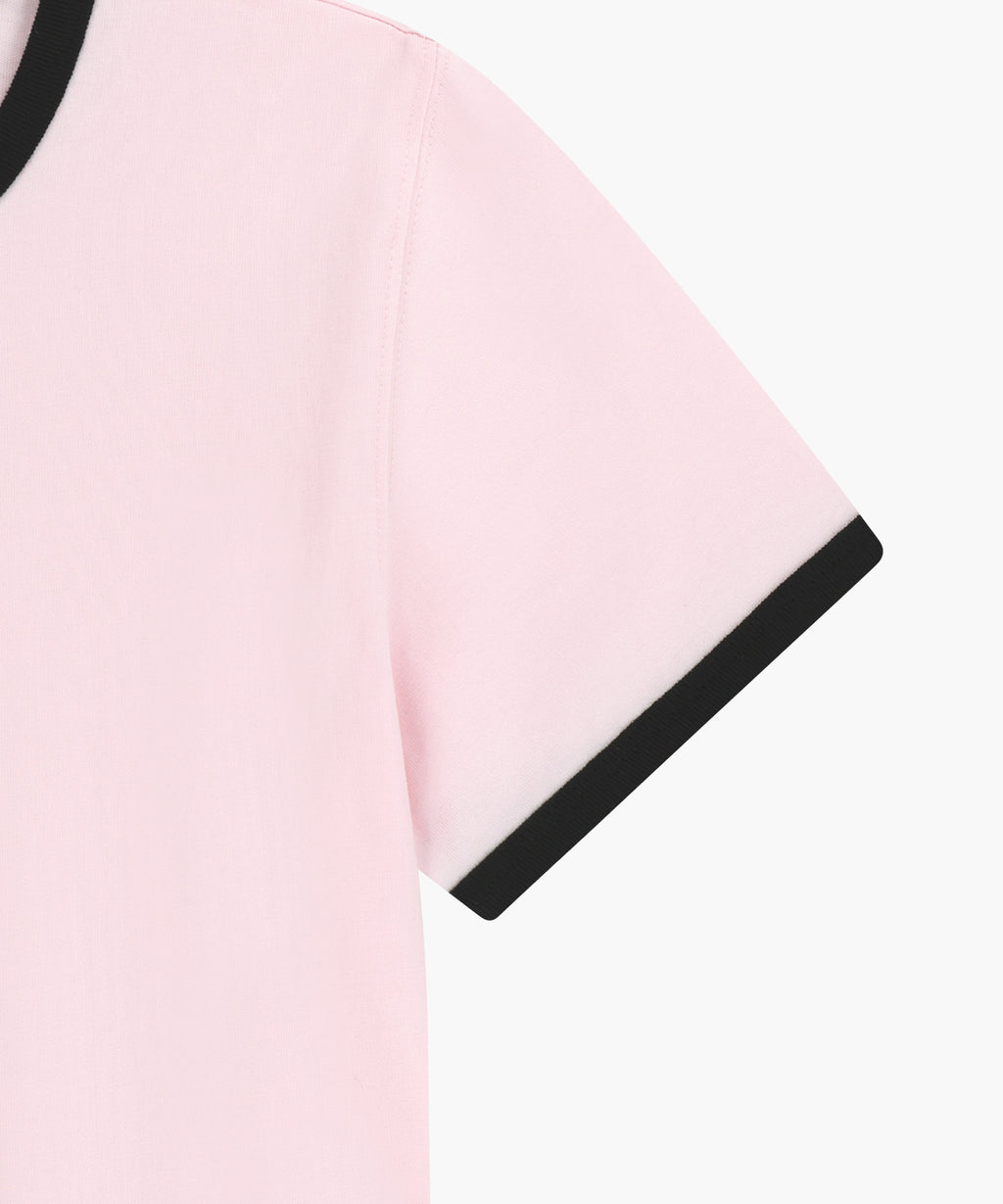 Marithe & Francois Girbaud - Classic Logo Ringer Tee (Light Pink) product image 10 | TRAB K-Fashion Australia