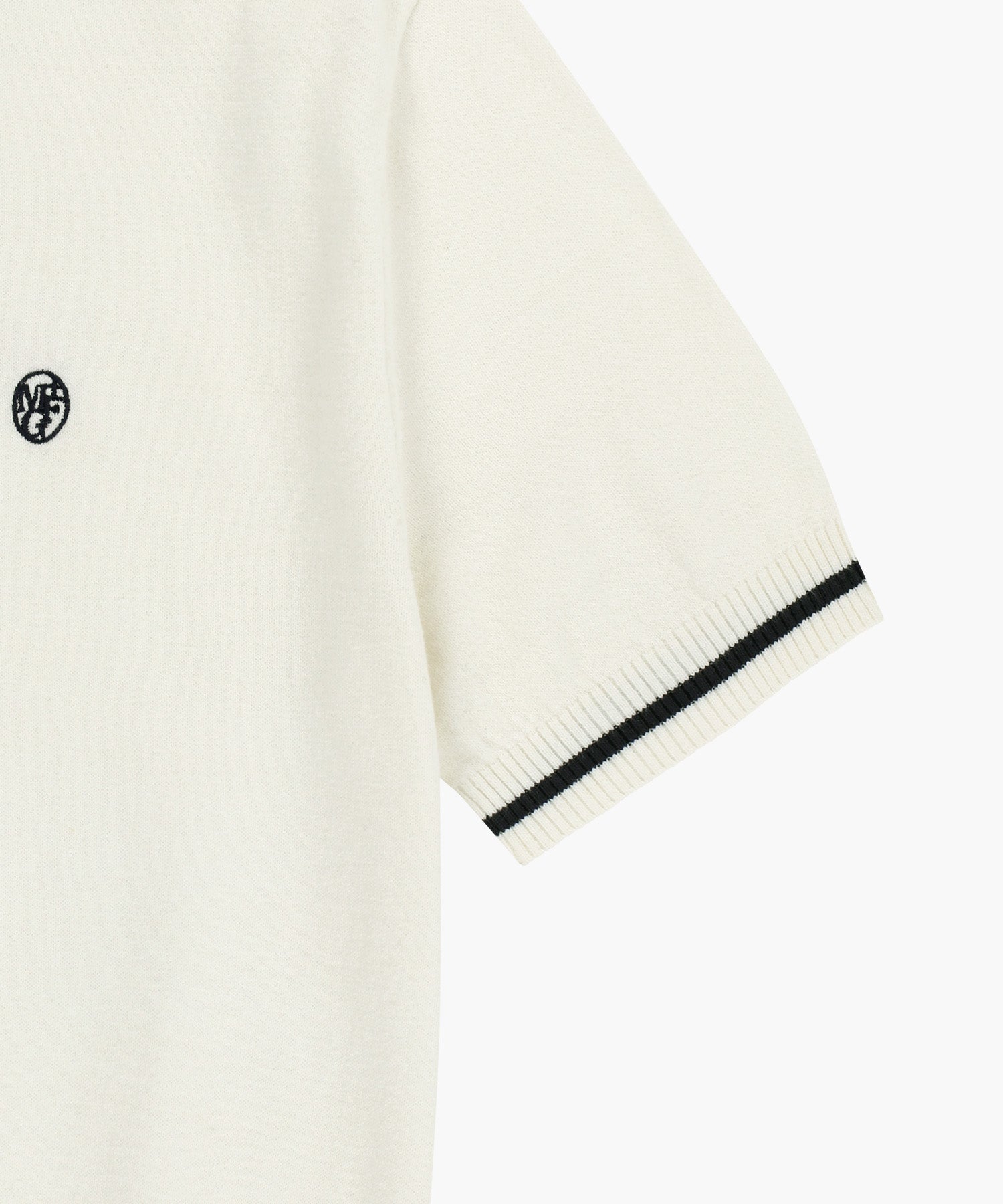 Marithe & Francois Girbaud - Circle Logo Half Knit Pullover (Ivory) product image 10 | TRAB K-Fashion Australia