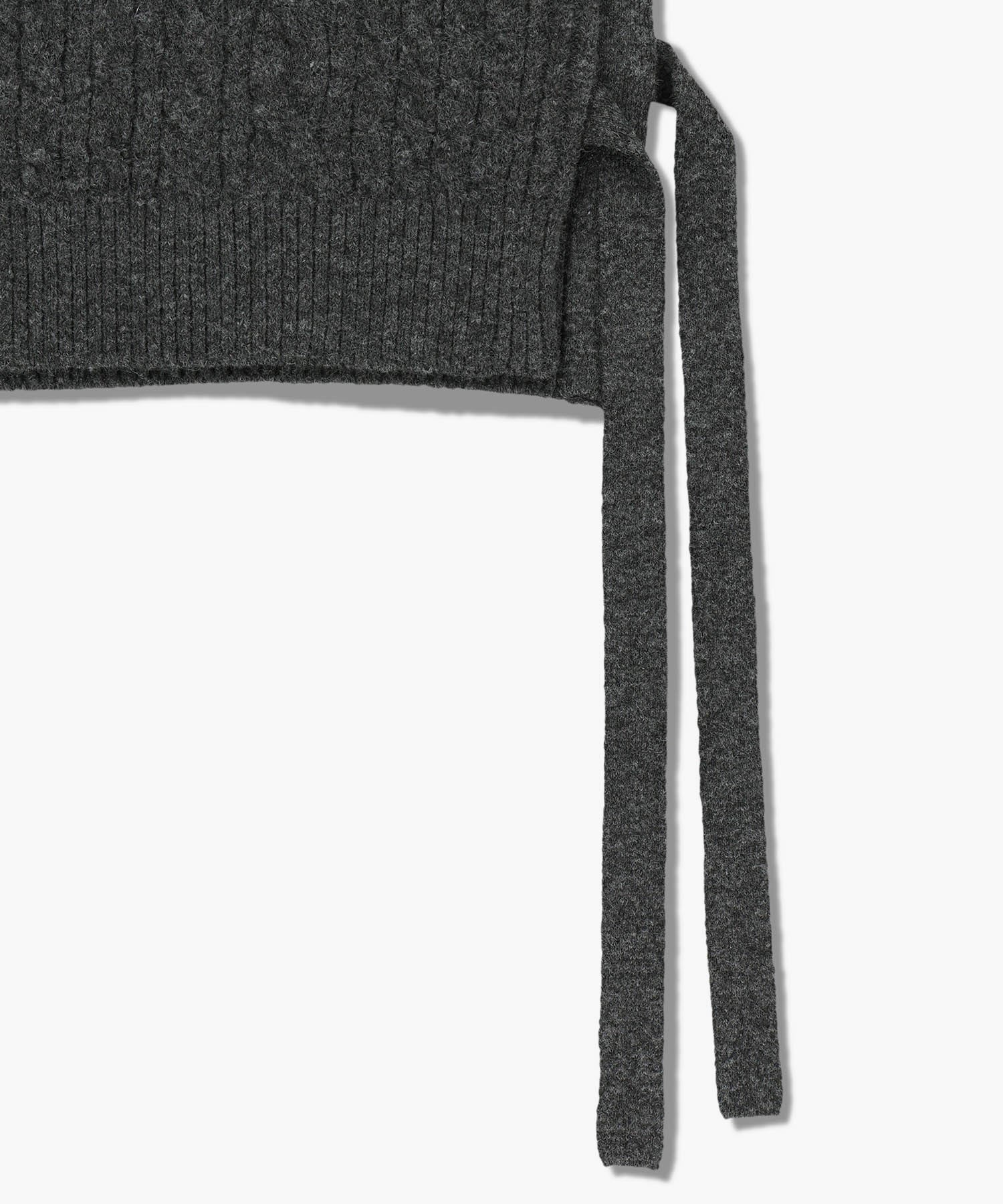 Marithe & Francois Girbaud - Side Ribbon Knit Vest (Charcoal) product image 10 | TRAB K-Fashion Australia