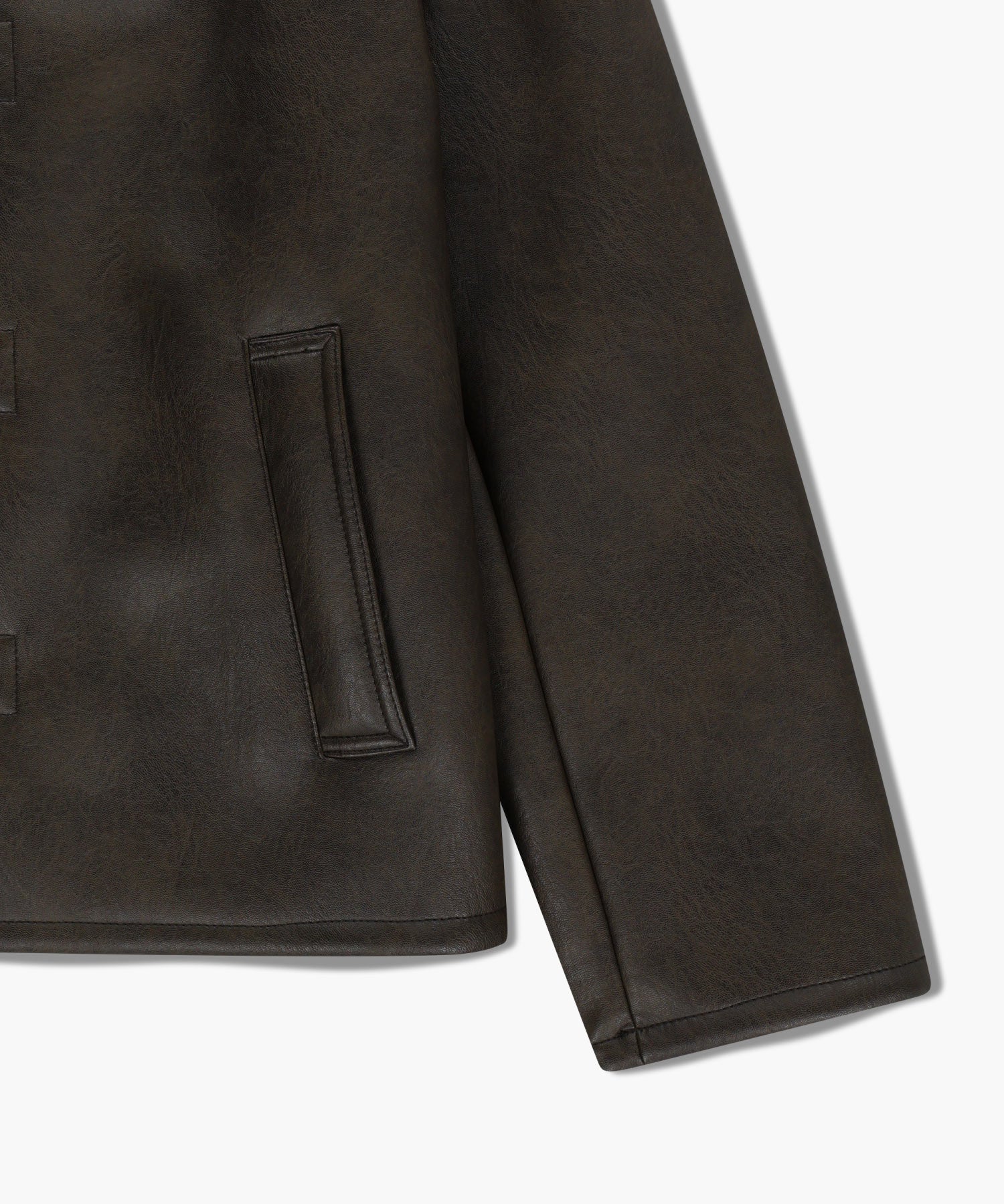 Marithe & Francois Girbaud - Faux Leather Over Fit Mustang Jacket (Brown) product image 13 | TRAB K-Fashion Australia