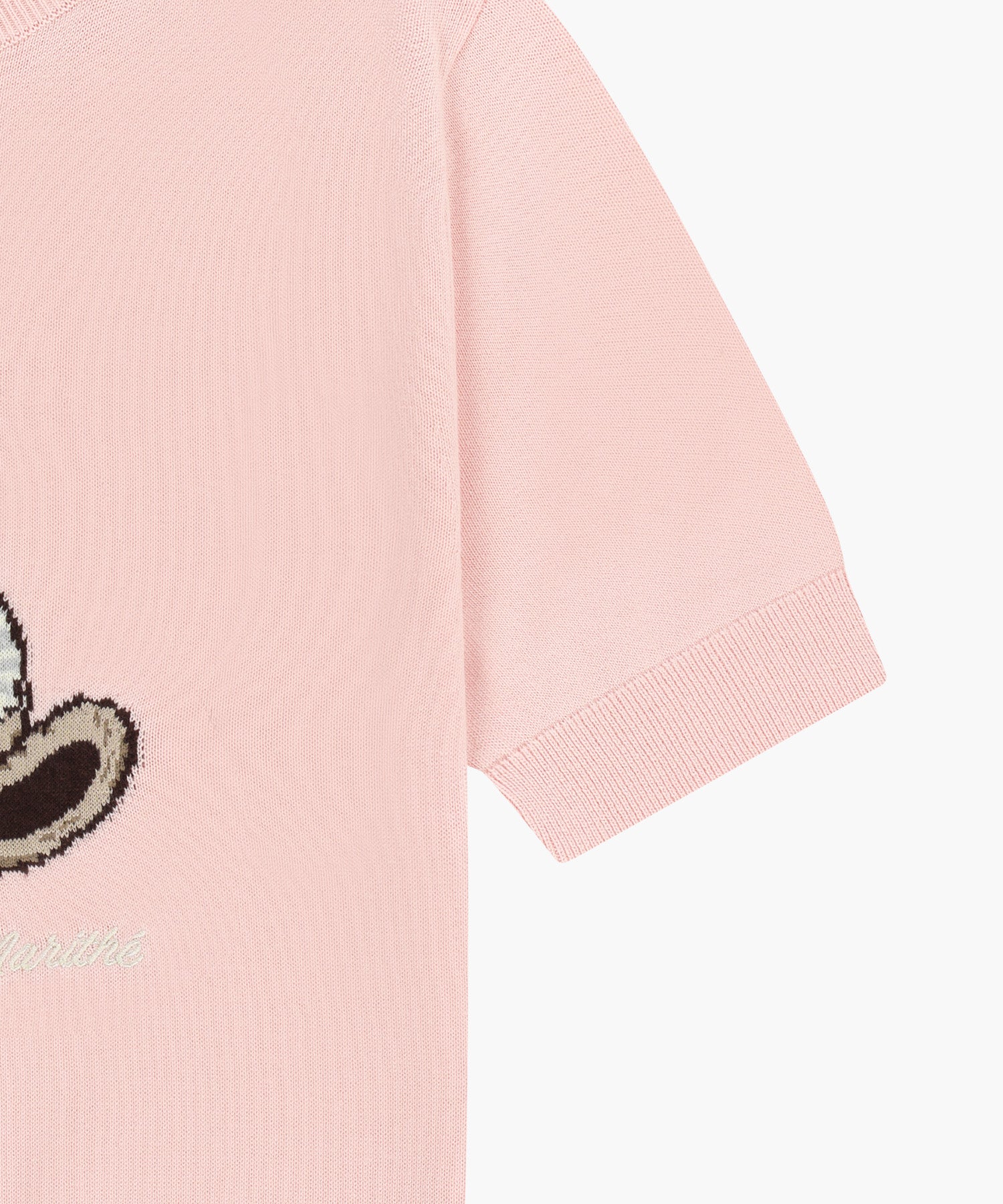 Marithe & Francois Girbaud - Doodle Bear Half Knit Pullover (Light Pink) product image 10 | TRAB K-Fashion Australia