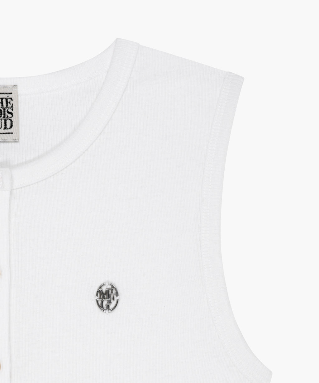 Marithe & Francois Girbaud - Button Up Sleeveless (White) product image 10 | TRAB K-Fashion Australia