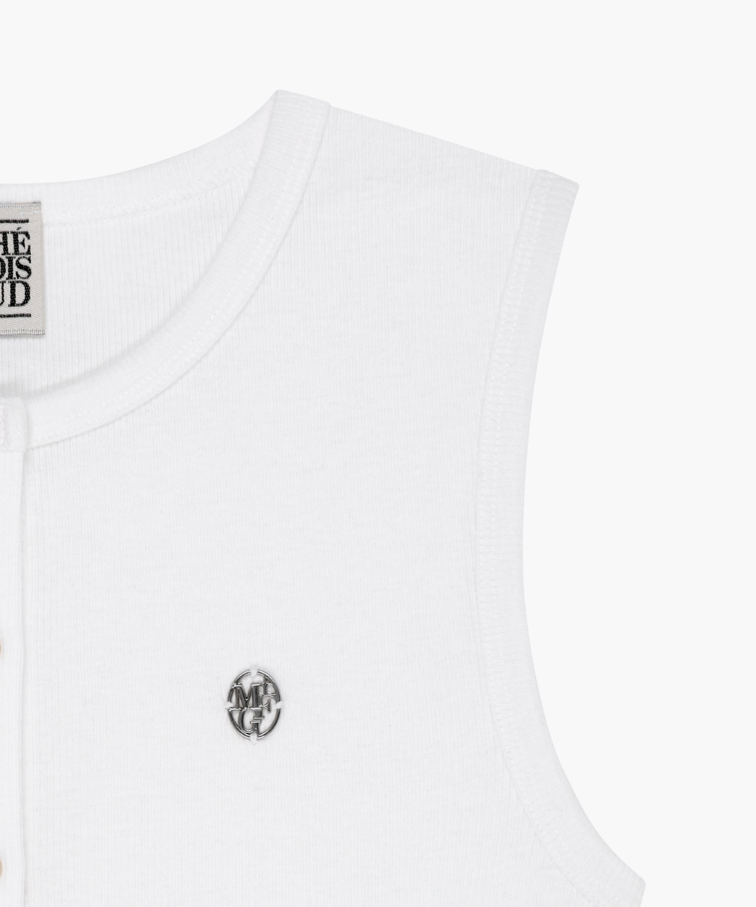 Marithe & Francois Girbaud - Button Up Sleeveless (White) product image 10 | TRAB K-Fashion Australia