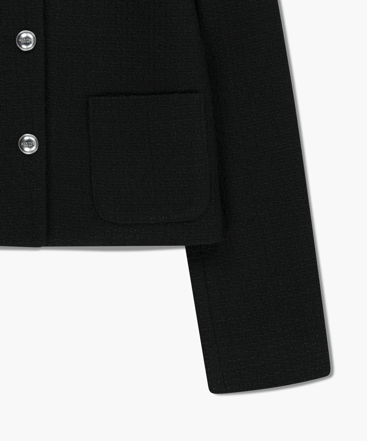 Marithe & Francois Girbaud - Collar Tweed Jacket (Black) product image 10 | TRAB K-Fashion Australia