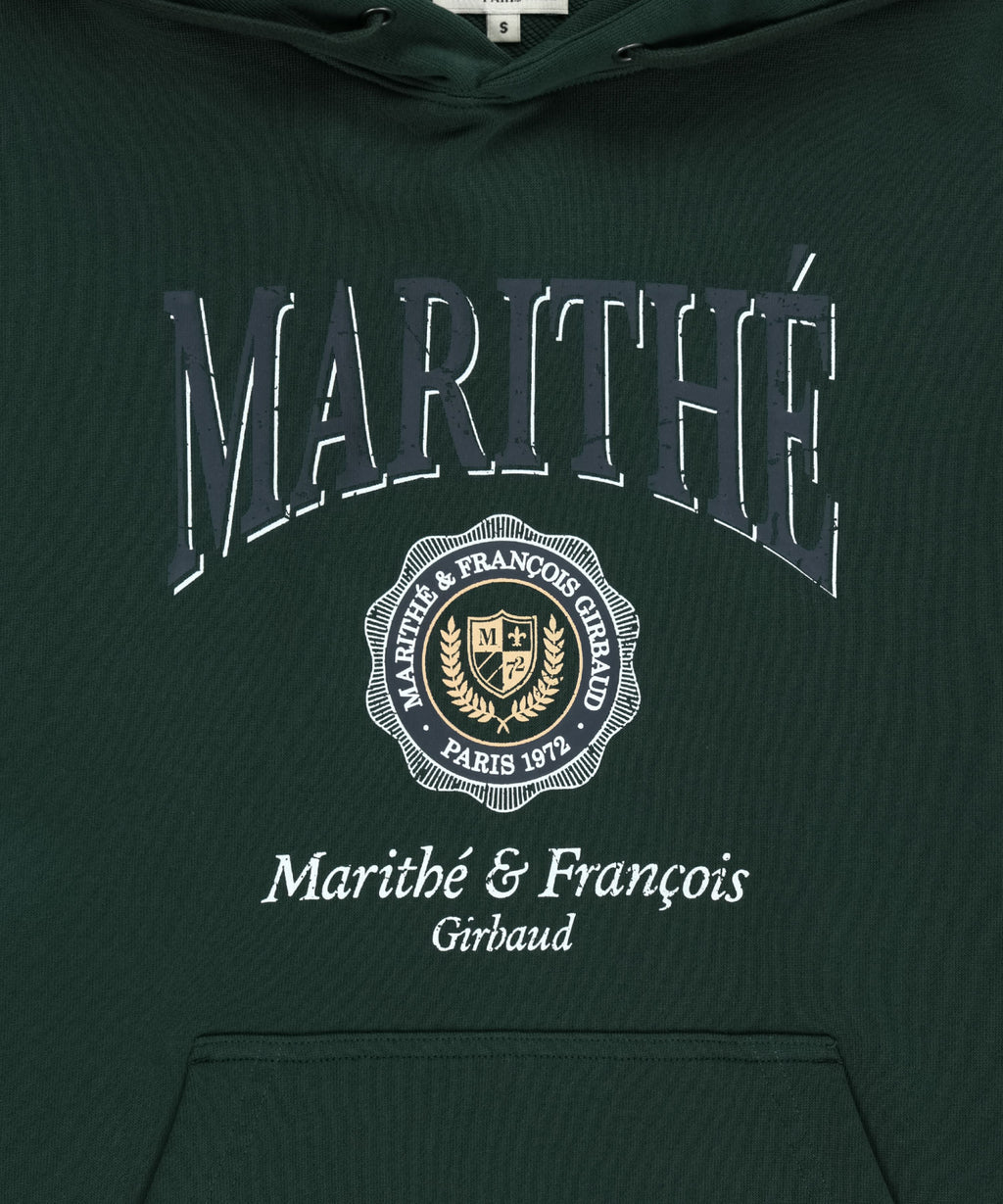 Marithe & Francois Girbaud - Crest Crack Logo Oversized Hoodie (Dark Green) product image 10 | TRAB K-Fashion Australia